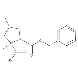 1-[(Benzyloxy)carbonyl]-4-iodo-2-methylpyrrolidine-2-carboxylic acid Structure