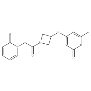 2-(2-(3-((6-methyl-2-oxo-2H-pyran-4-yl)oxy)azetidin-1-yl)-2-oxoethyl)pyridazin-3(2H)-one Structure