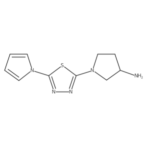 1-(5-(1H-pyrrol-1-yl)-1,3,4-thiadiazol-2-yl)pyrrolidin-3-amine Structure