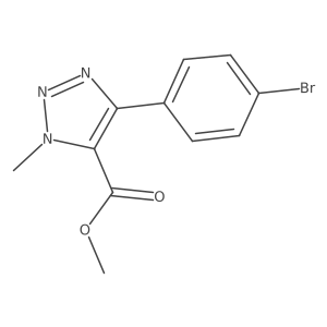Methyl 4-(4-bromophenyl)-1-methyl-1H-1,2,3-triazole-5-carboxylate结构式