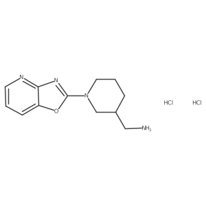 (1-[1,3]Oxazolo[4,5-b]pyridin-2-yl-3-piperidinyl)methanamine dihydrochloride, AldrichCPR Structure