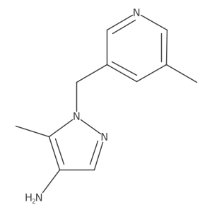 5-methyl-1-[(5-methylpyridin-3-yl)methyl]-1H-pyrazol-4-amine结构式