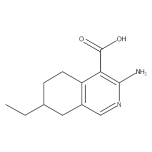 3-Amino-7-ethyl-5,6,7,8-tetrahydroisoquinoline-4-carboxylic acid结构式
