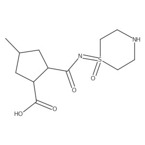 4-Methyl-2-[(1-oxo-1lambda6-thiomorpholin-1-ylidene)carbamoyl]cyclopentane-1-carboxylic acid Structure