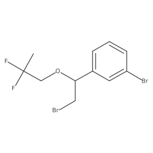 1-Bromo-3-[2-bromo-1-(2,2-difluoropropoxy)ethyl]benzene结构式