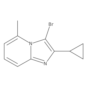 3-Bromo-2-cyclopropyl-5-methylimidazo[1,2-a]pyridine结构式