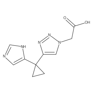 2-{4-[1-(1H-imidazol-4-yl)cyclopropyl]-1H-1,2,3-triazol-1-yl}acetic acid结构式