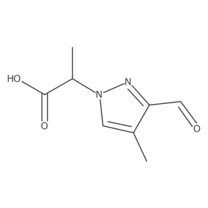 2-(3-formyl-4-methyl-1H-pyrazol-1-yl)propanoic acid Structure