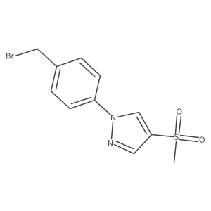 1-[4-(bromomethyl)phenyl]-4-methanesulfonyl-1H-pyrazole结构式