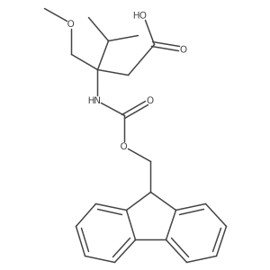 3-({[(9H-fluoren-9-yl)methoxy]carbonyl}amino)-3-(methoxymethyl)-4-methylpentanoic acid结构式