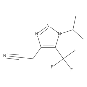 2-[1-(propan-2-yl)-5-(trifluoromethyl)-1H-1,2,3-triazol-4-yl]acetonitrile Structure