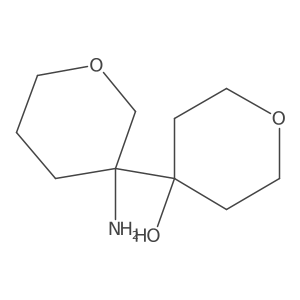4-(3-Aminooxan-3-yl)oxan-4-ol结构式