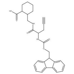 2-{[2-({[(9H-fluoren-9-yl)methoxy]carbonyl}amino)pent-4-ynamido]methyl}cyclohexane-1-carboxylic acid结构式