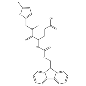 4-({[(9H-fluoren-9-yl)methoxy]carbonyl}amino)-4-{methyl[(5-methylfuran-2-yl)methyl]carbamoyl}butanoic acid结构式