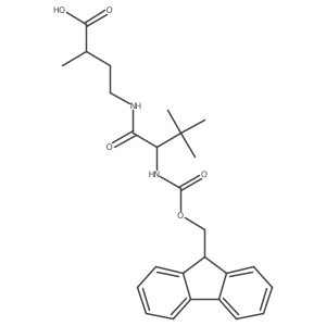 4-[2-({[(9H-fluoren-9-yl)methoxy]carbonyl}amino)-3,3-dimethylbutanamido]-2-methylbutanoic acid结构式