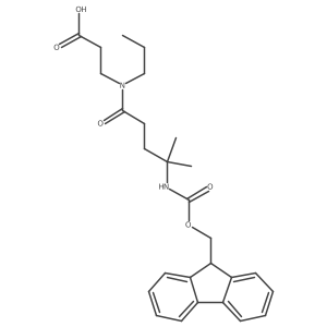 3-[4-({[(9H-fluoren-9-yl)methoxy]carbonyl}amino)-4-methyl-N-propylpentanamido]propanoic acid结构式