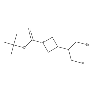 Tert-butyl 3-(1,3-dibromopropan-2-yl)azetidine-1-carboxylate Structure