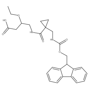 3-ethoxy-4-({1-[({[(9H-fluoren-9-yl)methoxy]carbonyl}amino)methyl]cyclopropyl}formamido)butanoic acid Structure