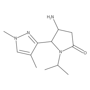 4-Amino-5-(1,4-dimethylpyrazol-3-yl)-1-propan-2-ylpyrrolidin-2-one结构式