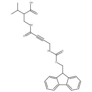 2-{[4-({[(9H-fluoren-9-yl)methoxy]carbonyl}amino)but-2-ynamido]methyl}-3-methylbutanoic acid结构式