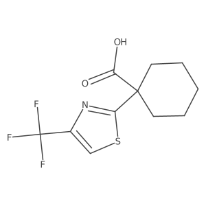 1-[4-(Trifluoromethyl)-1,3-thiazol-2-yl]cyclohexane-1-carboxylic acid Structure