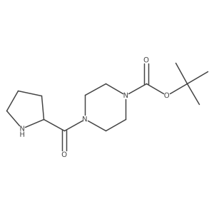 Tert-butyl 4-[(2R)-pyrrolidine-2-carbonyl]piperazine-1-carboxylate结构式