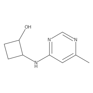 2-[(6-Methylpyrimidin-4-yl)amino]cyclobutan-1-ol Structure