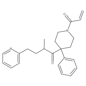 N-Methyl-4-phenyl-1-prop-2-enoyl-N-(2-pyridin-2-ylethyl)piperidine-4-carboxamide Structure