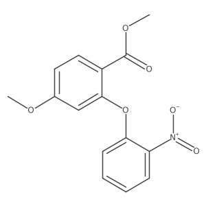4-Methoxy-2-(2-nitrophenoxy)-benzoic Acid Methyl Ester结构式