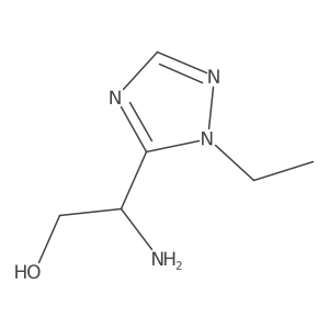 (2R)-2-amino-2-(1-ethyl-1H-1,2,4-triazol-5-yl)ethan-1-ol结构式