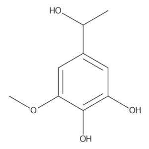 5-[(1R)-1-hydroxyethyl]-3-methoxybenzene-1,2-diol结构式