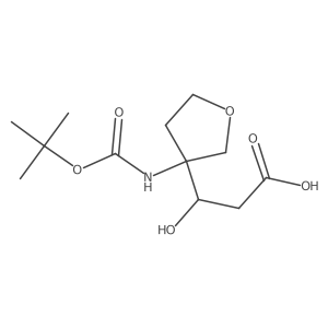 3-(3-{[(Tert-butoxy)carbonyl]amino}oxolan-3-yl)-3-hydroxypropanoic acid结构式