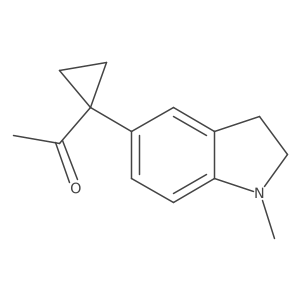 1-[1-(1-methyl-2,3-dihydro-1H-indol-5-yl)cyclopropyl]ethan-1-one结构式