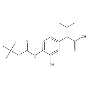 2-(4-{[(Tert-butoxy)carbonyl]amino}-3-hydroxyphenyl)-3-methylbutanoic acid结构式