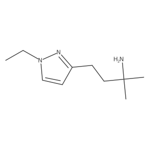 4-(1-ethyl-1H-pyrazol-3-yl)-2-methylbutan-2-amine结构式