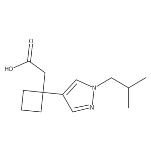 2-{1-[1-(2-methylpropyl)-1H-pyrazol-4-yl]cyclobutyl}acetic acid结构式