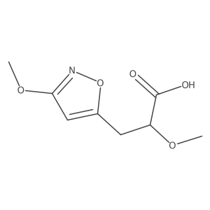 2-Methoxy-3-(3-methoxy-1,2-oxazol-5-yl)propanoic acid Structure