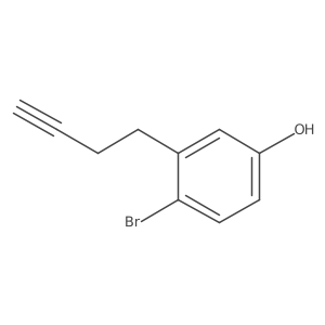 4-Bromo-3-(but-3-yn-1-yl)phenol Structure
