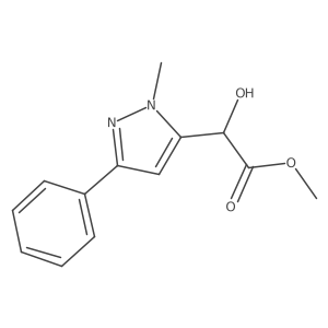 methyl 2-hydroxy-2-(1-methyl-3-phenyl-1H-pyrazol-5-yl)acetate Structure