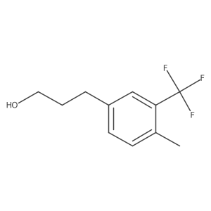 3-[4-Methyl-3-(trifluoromethyl)phenyl]propan-1-ol结构式