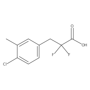 3-(4-Chloro-3-methylphenyl)-2,2-difluoropropanoic acid Structure