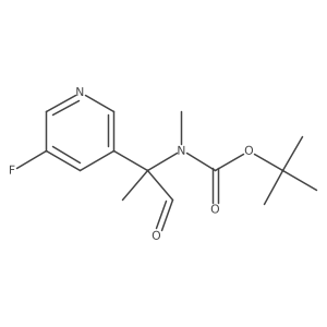 tert-butyl N-[2-(5-fluoropyridin-3-yl)-1-oxopropan-2-yl]-N-methylcarbamate结构式
