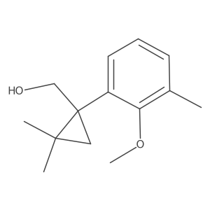 [1-(2-Methoxy-3-methylphenyl)-2,2-dimethylcyclopropyl]methanol结构式