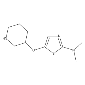 N,N-dimethyl-5-(piperidin-3-yloxy)-1,3-thiazol-2-amine结构式