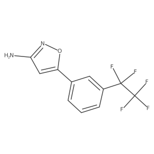 5-[3-(Pentafluoroethyl)phenyl]-1,2-oxazol-3-amine结构式