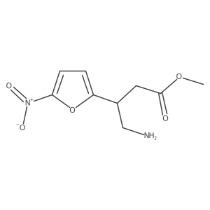 Methyl 4-amino-3-(5-nitrofuran-2-yl)butanoate结构式