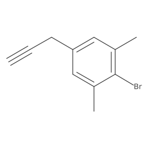 2-Bromo-1,3-dimethyl-5-(prop-2-yn-1-yl)benzene结构式