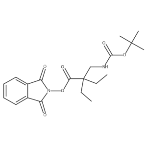 1,3-dioxo-2,3-dihydro-1H-isoindol-2-yl 2-({[(tert-butoxy)carbonyl]amino}methyl)-2-ethylbutanoate Structure