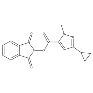 1,3-dioxo-2,3-dihydro-1H-isoindol-2-yl 3-cyclopropyl-1-methyl-1H-pyrazole-5-carboxylate Structure