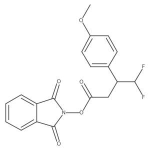 1,3-dioxo-2,3-dihydro-1H-isoindol-2-yl 4,4-difluoro-3-(4-methoxyphenyl)butanoate结构式